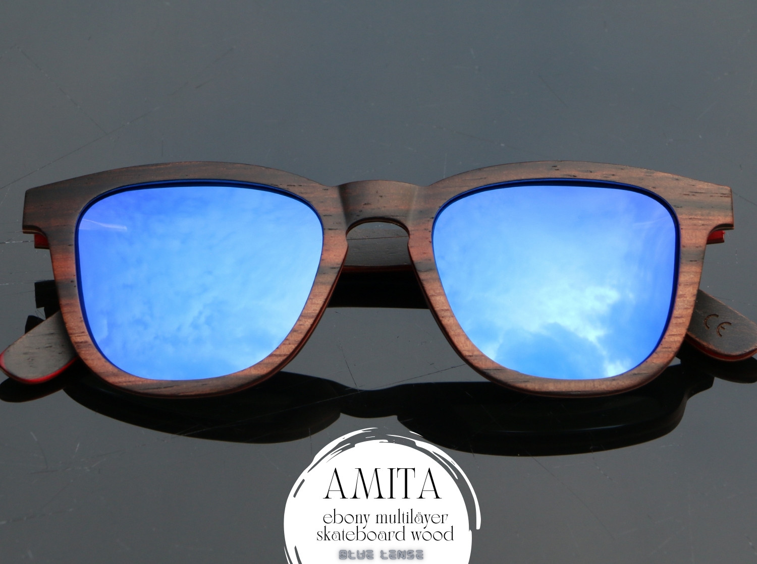 Amita Skateboard wood Holzsonnenbrille